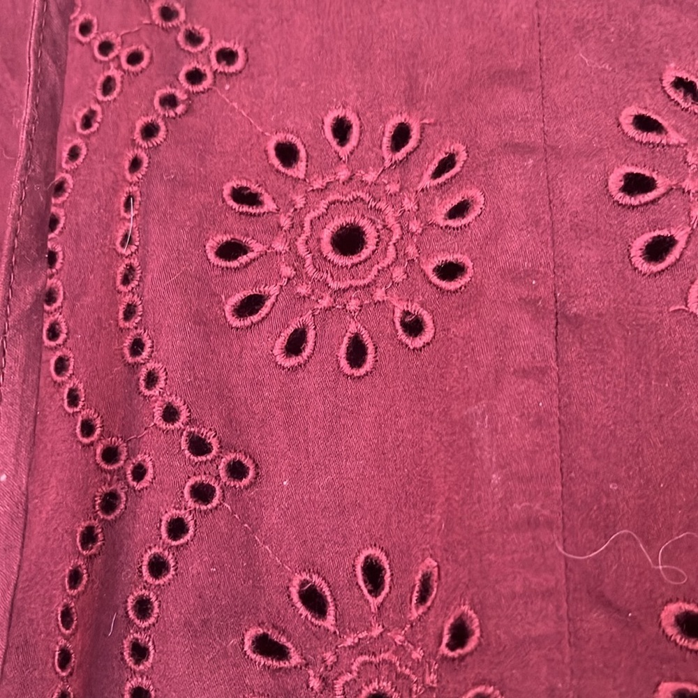 GAP Maroon Eyelet Ruffle Dress - Picture 4 of 7
